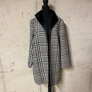 Plus size opera coat-designer, houndstooth, reversible